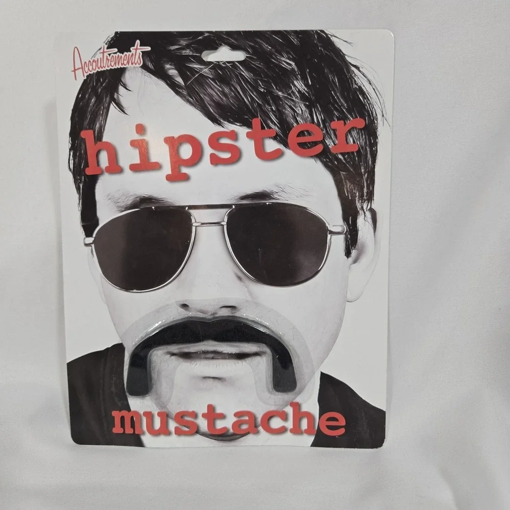 Accoutrements Costume Mustache Hipster | New Old stock New with Blemish